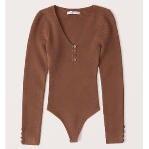 Abercrombie & Fitch Long Sleeve Henley Bodysuit.